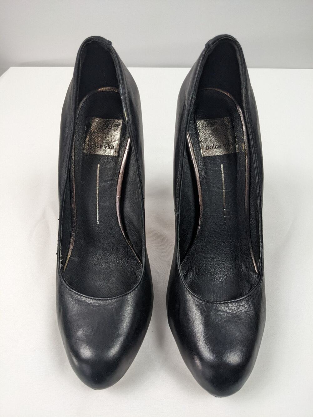 Dolce Vita Platform Heels Black Leather 8 FMP Hidden Platform Stiletto Sexy Goth
